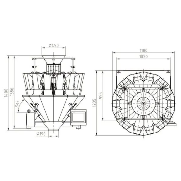 BASCULA MULTICABEZAL 10 BOQUETS / JW-A10 - Imagen 2